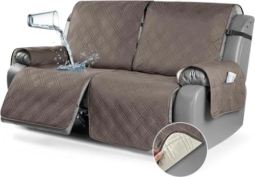 Miniatura 39 de TAOCOCO Fundas para Sillón de Dos Plazas Reclinable 100% Impermeables, Fundas Divididas para Loveseat Reclinable, Funda Antideslizante para Sofá