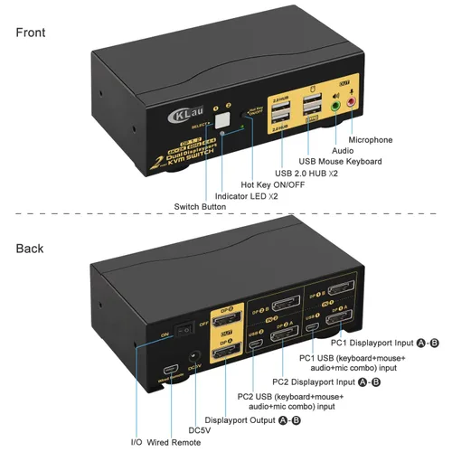 Miniatura 6 de Conmutador KVM de varios monitores