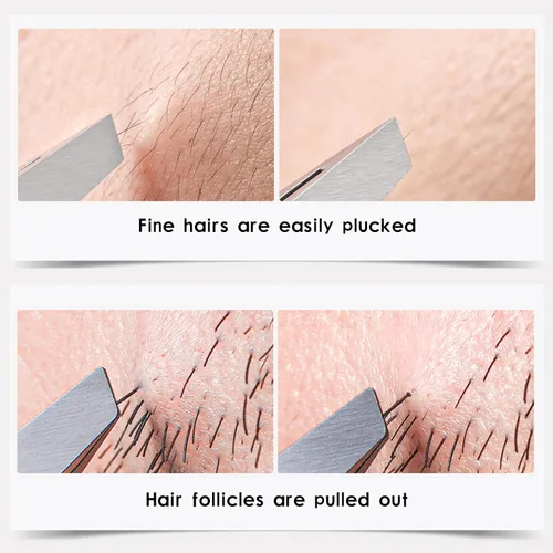 Miniatura 6 de Pinzas para cejas para mujer, las mejores pinzas de precisión para hombres, pinzas profesionales para depilación facial