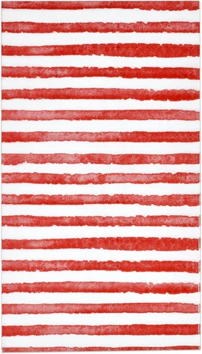 Paquete de 100 servilletas de invitados a rayas rojas y blancas, toallas de mano de papel desechables de 3 capas para decoración de baño, fiesta,