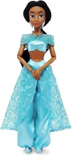 Miniatura 6 de Disney Store Muñeca clásica oficial de Disney Princess (Jasmine de Aladdin), 11 pulgadas, incluye cepillo con detalles moldeados, juguete totalmente