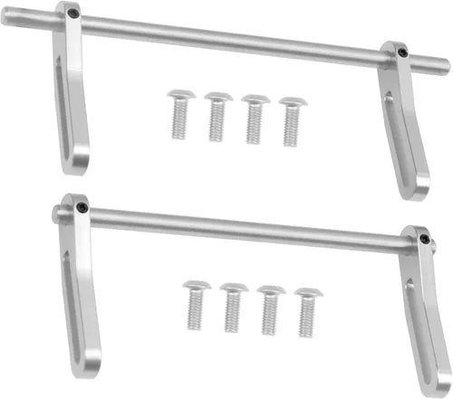 ShareGoo Parachoques delantero trasero de aluminio ajustables compatibles con 1/10 Axial SCX10 Traxxas TRX4 Gspeed Power Wagon Body Chassis RC