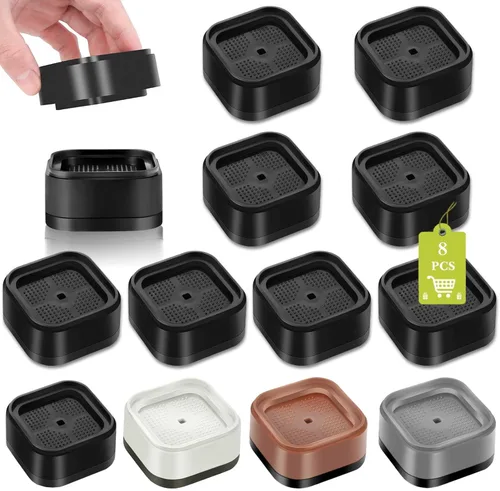 Miniatura 12 de Paquete de 12 elevadores de muebles de 1, 2 o 3 pulgadas, elevadores de cama ajustables resistentes para mesa, escritorio, sofá, silla, gabinete