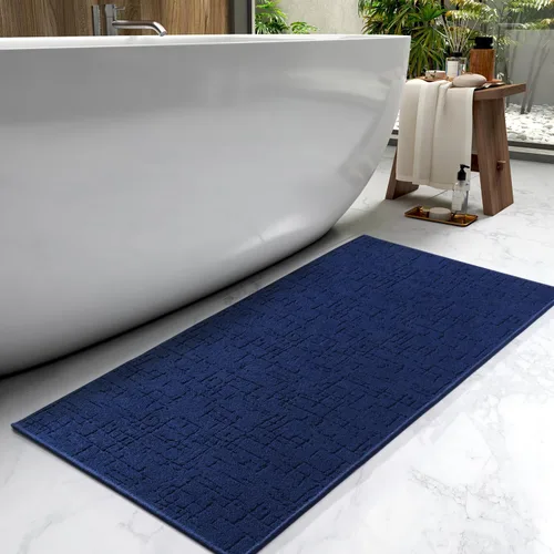 Miniatura 17 de AMOAMI - Tapete de baño - Tapetes de piso de baño absorbentes de secado rápido - Tapetes de baño lavables con respaldo de goma para alfombras