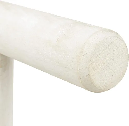 Miniatura 5 de MOOCA Soporte de exhibición ligero de madera para joyas con barra en T con bandeja de almacenamiento de 2 compartimentos para pulseras, relojes