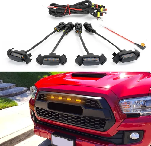 Miniatura 11 de Seven Sparta 4 luces LED para parrilla con adaptador de fusible compatibles con parrilla delantera Toyota Tacoma TRD Pro OEM 2016-2023