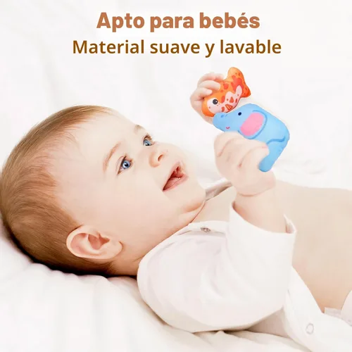Miniatura 8 de JoyCat Juguetes para bebés de 6 a 12 meses - Caja misteriosa de tela suave con 10 objetos sensoriales, sonajero, papel arrugado, espejo - ¿Qué hay