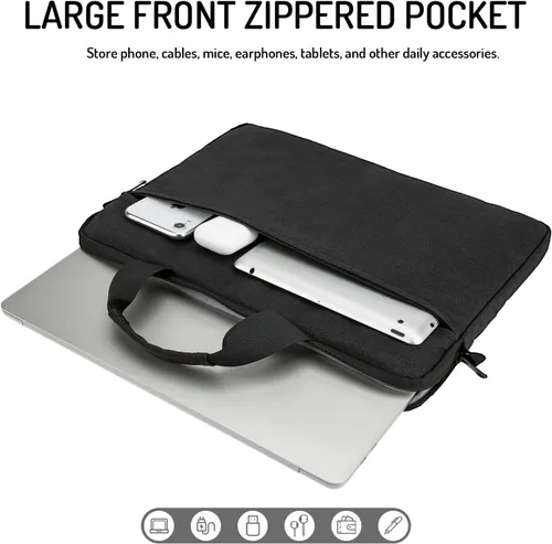 Miniatura 2 de Funda protectora para computadora portátil de 14 a 15 pulgadas, con asa y correa para el hombro, compatible con MacBook Air M5 M4 M3 M2 Acer ASUS HP