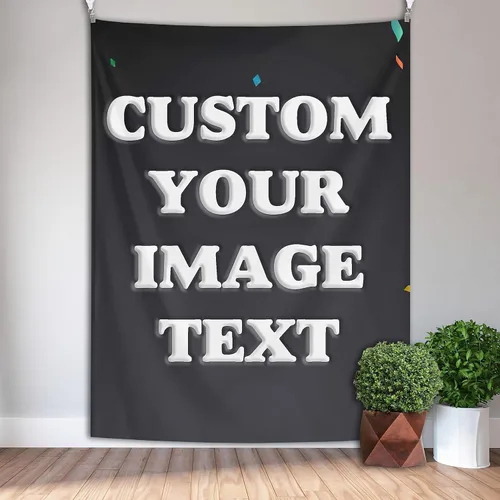 Tapiz personalizado con foto, regalos personalizados de Navidad, cumpleaños, tapiz personalizado para colgar en la pared, telón de fondo para