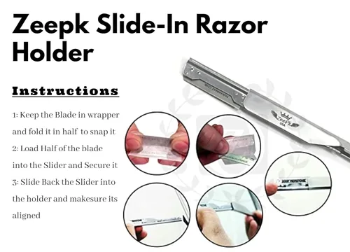 Miniatura 3 de Barbero Cuchilla Navaja Navaja - Cuchillas de afeitar rectas, sin afeitar, afeitado clásico, acero inoxidable