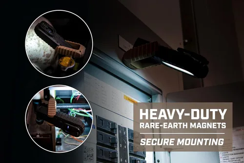 Miniatura 4 de Spec Ops Tools - Luz de trabajo LED recargable para construcción y uso en el lugar de trabajo, base impermeable y magnética con gancho y 3 modos