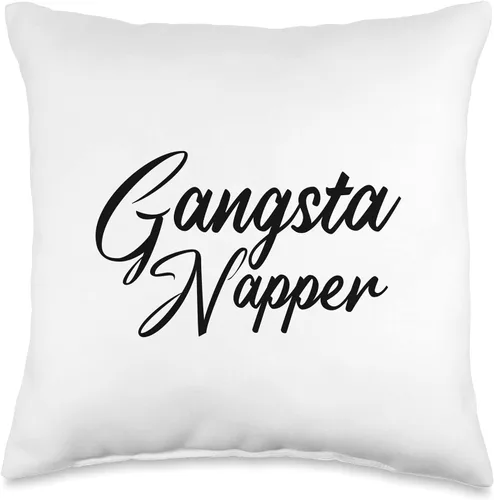 Funny Cloths Humor Sarcástico Novedad Regalos Gangster Napper Funny Gangsta Hip Hop Almohada Humor para dormir, 15.7 x 15.7 in, multicolor