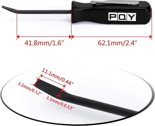 Miniatura 4 de Mini barra de palanca de bolsillo con clip de bolsillo 4.5" longitud 3pcs (negro)