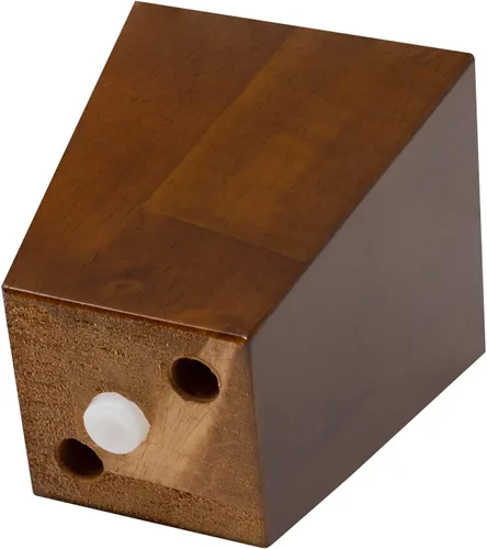 Miniatura 4 de Patas para muebles, sofá otomano y silla de 4 pulgadas de repuesto de pies de madera, juego de 4 pies cuadrados de pirámide cónicos (nogal)