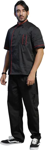 Miniatura 5 de TOPTIE - Chaqueta de chef de manga corta unisex