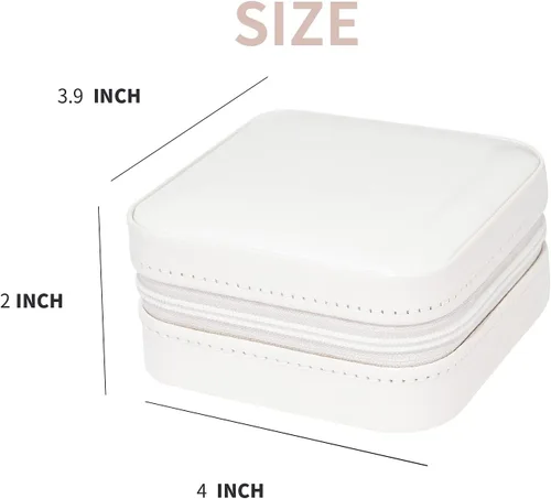 Miniatura 5 de KElofoN Joyero de viaje, joyero de viaje, organizador de joyas de viaje, caja organizadora de joyas pequeña para niñas y mujeres con espejo