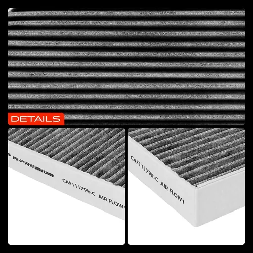 Miniatura 8 de A-Premium Filtro de aire de cabina con carbón activado compatible con Audi Q5 2009-2017, A4 Quattro 2009-2016, A5 Quattro 2008-2017, A4 2009-2016