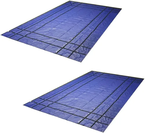 Miniatura 8 de Mytee Products Lona de acero de 18 onzas con caída y solapa de 4 pies, para camiones de 16 x 24 pies, lona impermeable de vinilo negro resistente