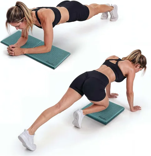 Almohadilla Cojín de Rodilla para Yoga Almohadilla de Rodilla para Ejercicio Plegable, 1/2 pulgada de grosor, 24 x 12 pulgadas, elimina el dolor