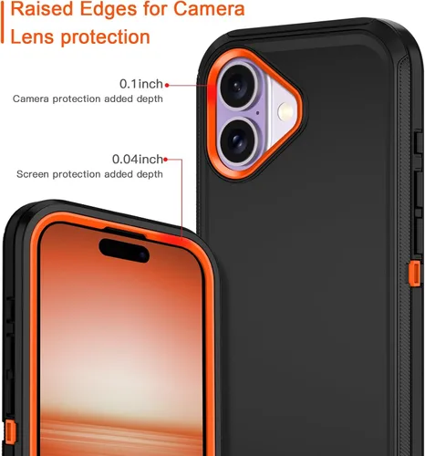 Miniatura 3 de I-HONVA Funda para iPhone 17 a prueba de golpes, a prueba de polvo y caídas, 3 capas de protección de cuerpo completo [sin protector de pantalla]