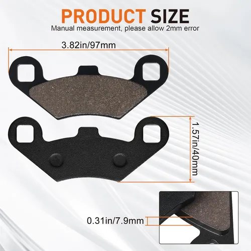 Miniatura 5 de Pastillas de freno delanteras y traseras para Polaris Sportsman 400 450 500 600 700 800 Magnum 325 330 500 Scrambler 500 400 Twin 700 800 Trail