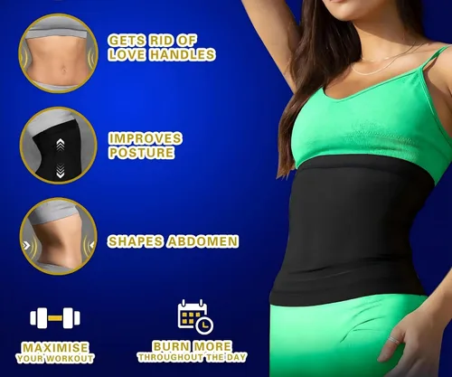 Miniatura 2 de Waist Trimmer for Women, Waist Trainer Sauna Belt, Neoprene-free Waist Cincher,Sauna Slimming Belt Suit Workout