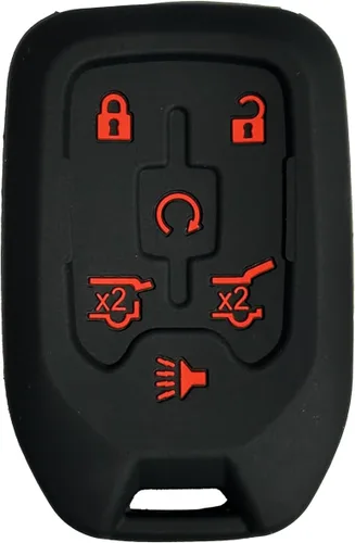 Funda de llavero para Suburban Tahoe: 6 botones de silicona para Chevy Tahoe Suburban GMC Denali Yukon XL 2016 2017 2018 2019 2020 13508280 13580804