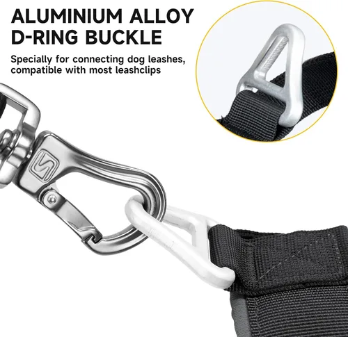 Miniatura 5 de EXCELLENT ELITE SPANKER Arnés sin tirones, arnés de nailon para perro, arnés ajustable para perros pequeños, arnés acolchado, entrenamiento para BLK