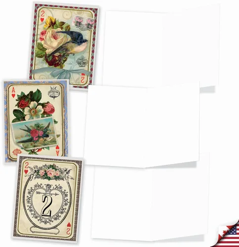 Miniatura 3 de The Best Card Company - 10 Tarjetas de Notas en Blanco con Corazón en Caja (4 x 5.12 Pulgadas) - Surtido de Tarjetas de Amor Sincero para Todas