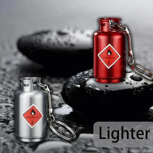 Miniatura 2 de Encendedor de fósforo permanente, compacto y portátil, encendedor de llavero personalizado, reutilizable (queroseno no incluido)