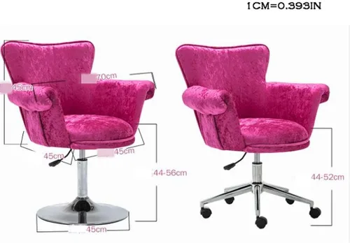 Miniatura 3 de YYDS Silla de estudio para juegos con reposabrazos fijos, silla de computadora para dormitorio y sala de estar, silla giratoria para oficina y Azul