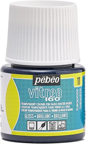 Miniatura 37 de Pebeo Vitrea 160 - Pintura para vidrio brillante, botella de 45 ml - Azul lapislázuli