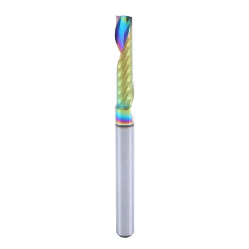 ISB Fresa de punta plana, brocas de punta nano de 1/8 pulgadas con revestimiento DLC (Ta-C), cortador de brocas CNC para aluminio, acero, titanio,