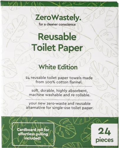Miniatura 7 de ZeroWastely 24 rollos de papel higiénico reutilizables lavables, toallas de bidé, papel higiénico lavable, corta y desperdicia menos con nuestras