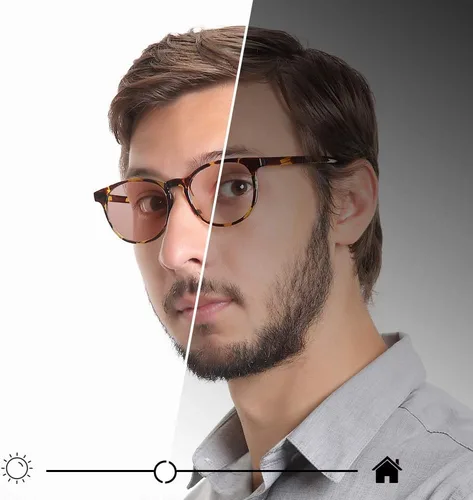 Miniatura 6 de YEIN Lentes de bloqueo de luz azul, lentes de sol grises fotocromáticos, antifatiga ocular, lentes de lectura, lentes para mujeres/hombres, 01-1401