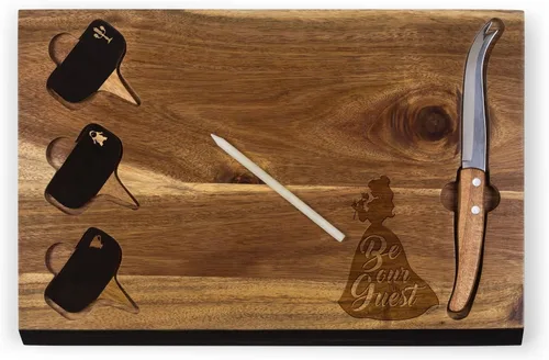 Miniatura 9 de PICNIC TIME Disney Cenicienta Delio - Juego de cuchillos para queso, tabla de servir charcutería con marcadores de queso, pizarra de tiza, área