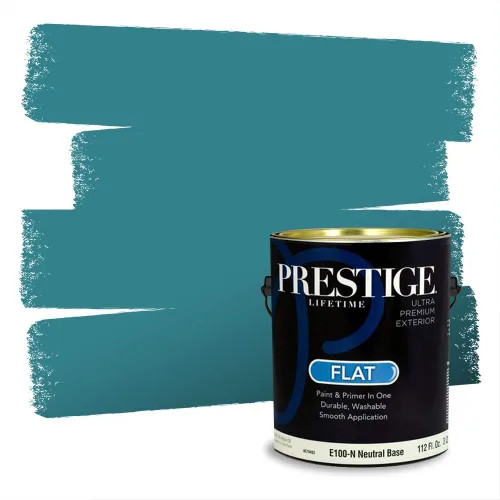 Miniatura 318 de Pintura Exterior + imprimación PRESTIGE, todo-en-uno, 1 galón, acabado mate, color comparable al Valspar* Royal Gray* VS151-Gris real