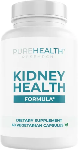 PUREHEALTH RESEARCH Fórmula de salud renal - Suplemento de desintoxicación y reparación de limpieza renal - con berberina HCL, chanca piedra,