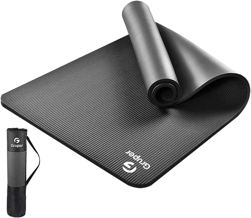 Miniatura 14 de Gruper Esterilla de yoga antideslizante NBR extra gruesa, 72 pulgadas de largo x 32 pulgadas/24 pulgadas de ancho x 0.6 pulgadas de grosor