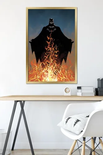 Miniatura 6 de Trends International DC Comics Batman - Póster de pared de fuego Versión con marco dorado