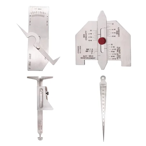 Miniatura 9 de Juego de medidor de soldadura incluye calibre tipo leva y calibre de soldadura de filete y calibre de comprobación de porosidad y calados y calibre
