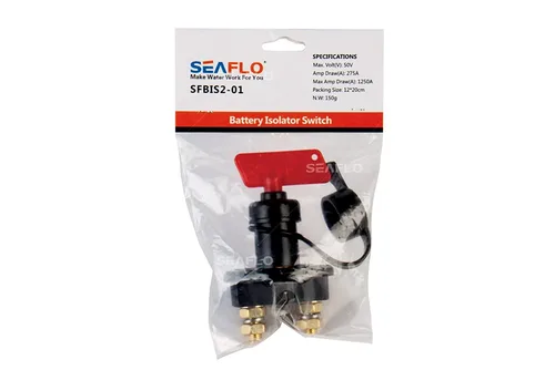 Miniatura 5 de SEAFLO Interruptor de desconexión de batería (interruptor aislador de batería) - Interruptor de botón - Actuador giratorio - Funcionamiento