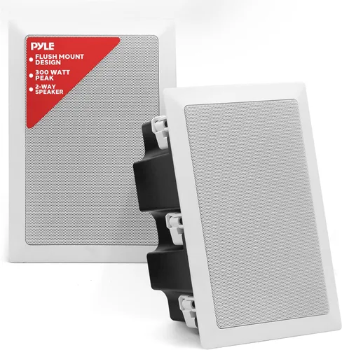 Miniatura 9 de Pyle Altavoz Empotrado de Montaje en Techo y Pared - Sistema de Altavoces Estéreo de 400 Vatios para Pared/Techo de 8 Pulgadas de Rango Completo
