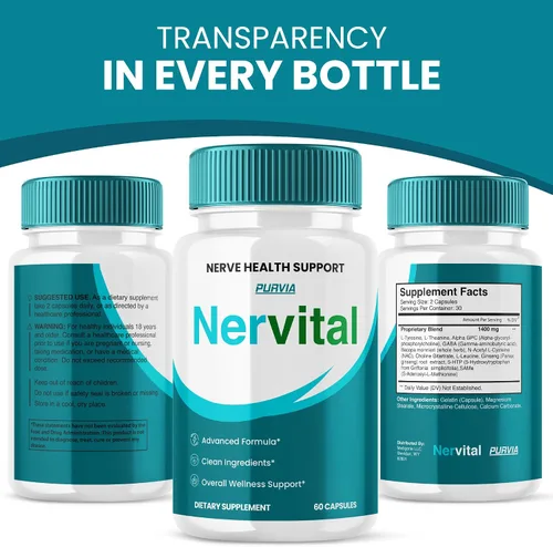 Miniatura 7 de Paquete de 2 cápsulas nerviosas, alivio de neuropatía de máxima fuerza para piernas y pies, estimulador de vitaminas para nervios, suplemento