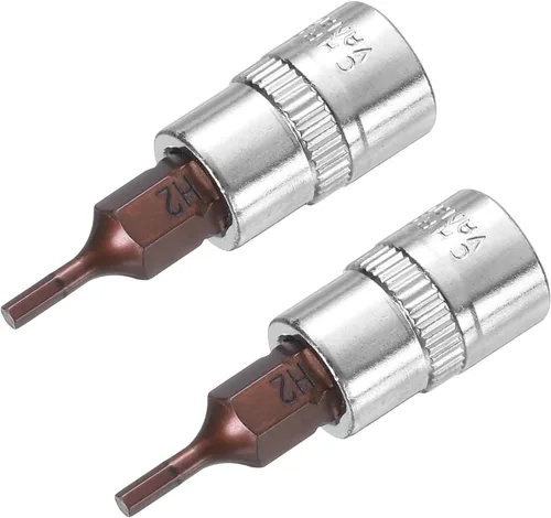 Miniatura 10 de uxcell Juego de 2 llaves hexagonales de 1/4 pulgadas x H5 (0.197 in), puntas de acero S2 CR-V de 1.5 pulgadas de longitud, uso con llave