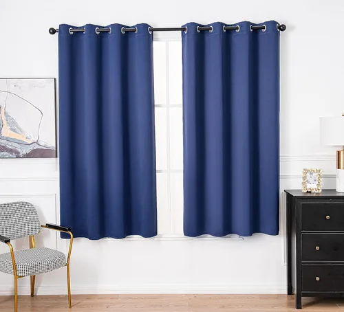 Miniatura 120 de PI Cortinas opacas para dormitorio, tratamiento de ventana con aislamiento térmico de anillo superior, cortinas oscurecedoras de habitación