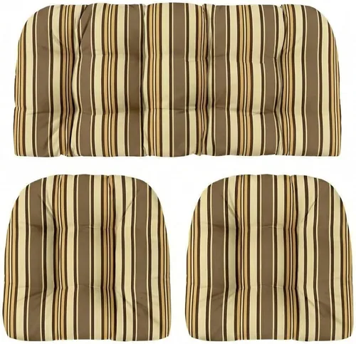 Miniatura 26 de RSH DECOR: Sunbrella 3-Piece Tufted Wicker Cushion Set 44" x 22" & 22" x 22" Outdoor Loveseat & U-Shaped Seat Cushions Crafted with