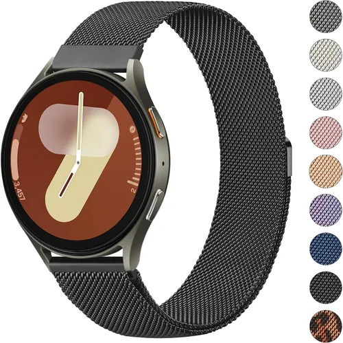 Amzpas Bandas de metal compatibles con Samsung Galaxy Watch 7 Band 1.575 in 1.732 in, Galaxy Watch FE 1.575 pulgadas, 0.787 pulgadas, correa de