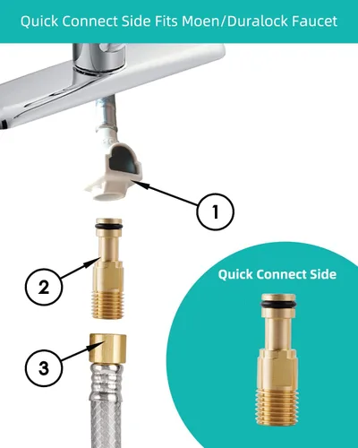 Miniatura 4 de Juego de Accesorios de Rociador de Fregadero de Cocina Universal/Manguera/Soporte, Rociador Lateral de Cocina Compatible con Grifería Moen/Delta