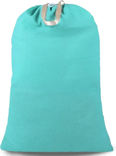Miniatura 28 de Bolsa de lavandería extra grande con cordón y asa, bolsa de ropa sucia de viaje resistente para lavandería y hogar, forro duradero para cesta